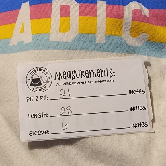 NWT Wildfox Radical Rainbow Tee Sz Small - Picture 5 of 5